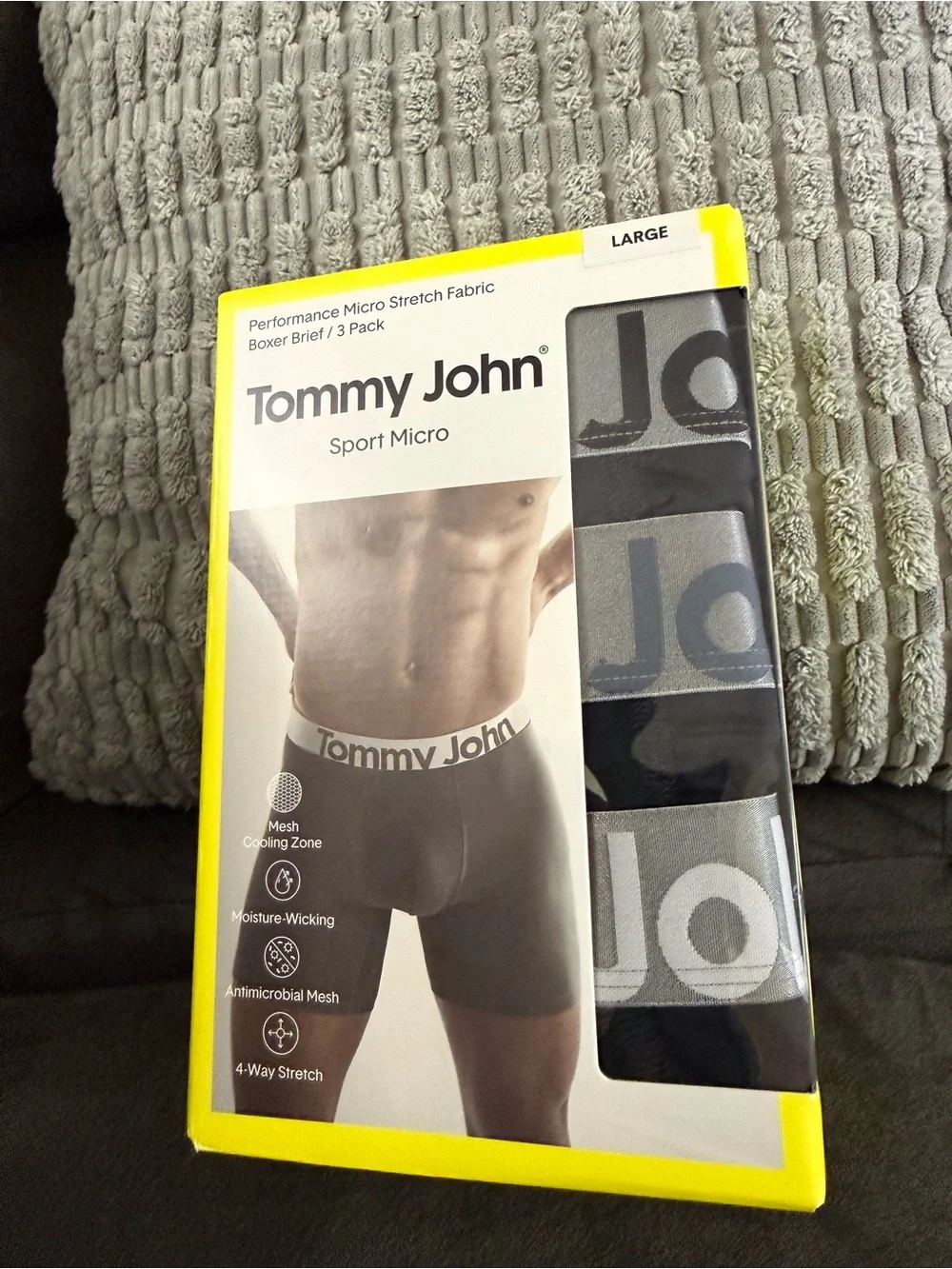 Tommy John Black and Gray Boxer Briefs Pack - Sport Micro